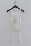 marc le bihan off shoulder long sleeve top 26958 E23 white
